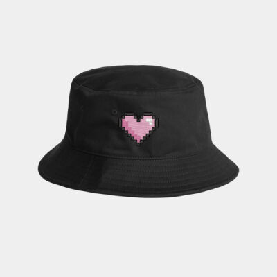 Pixel Heart With Shadow - Bucket Hat Thumbnail