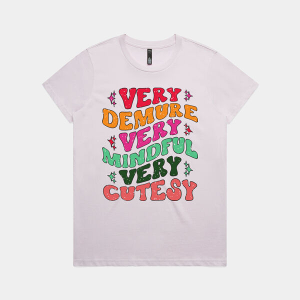 Very Demure Very Mindful Very Cutesy Tee – Maple T-Shirt - Maple Tee Thumbnail