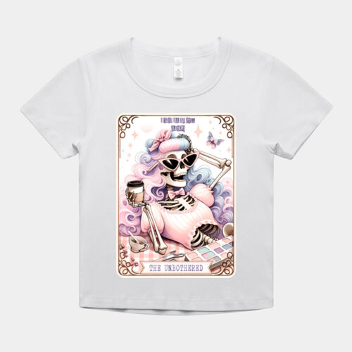 The Unbothered Tarot Baby Tee - ORGANIC RIB BABY TEE Thumbnail