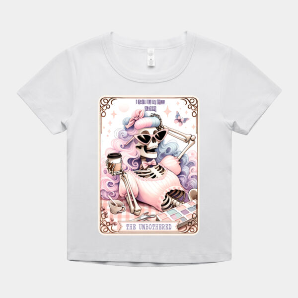 The Unbothered Tarot Baby Tee - ORGANIC RIB BABY TEE Thumbnail