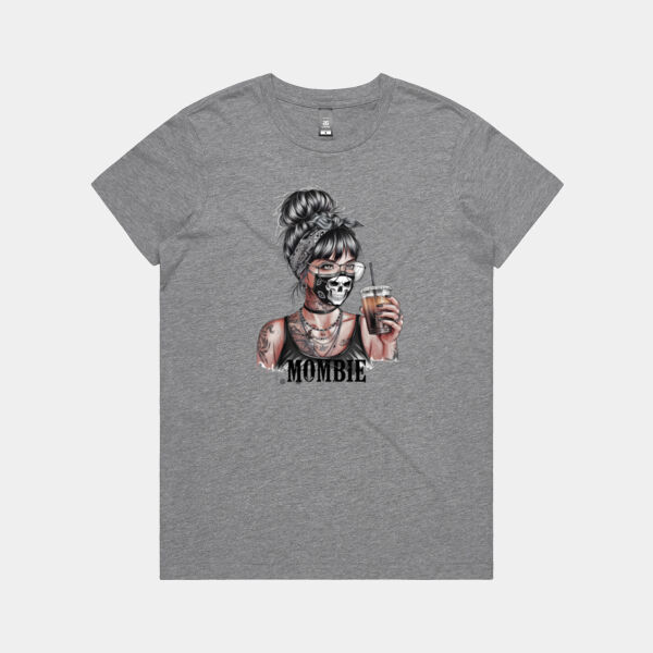 Mombie Skull Graphic Tee - Maple Tee Thumbnail