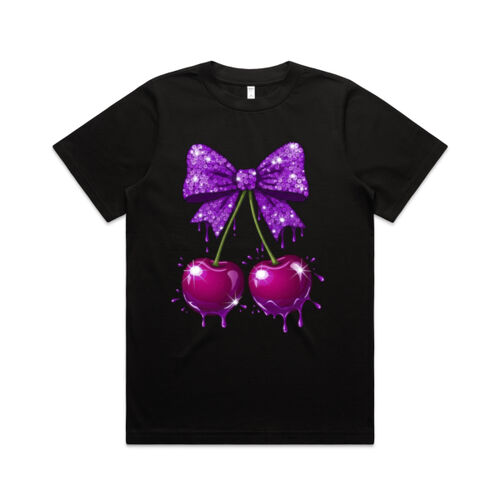 Cherry Bow Drip Graphic Tee - Women's Heavy Tee Thumbnail