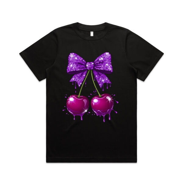 Cherry Bow Drip Graphic Tee - Women's Heavy Tee Thumbnail