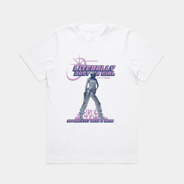 Literally Just A Girl… Apparently Also A Mum Tee - Women's Heavy Tee Thumbnail