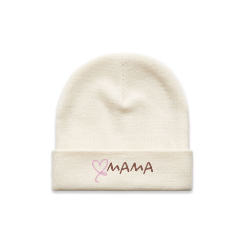 Mama Handwriting Embroidered Cuff Beanie - Cuff Beanie - Cuff Beanie Thumbnail