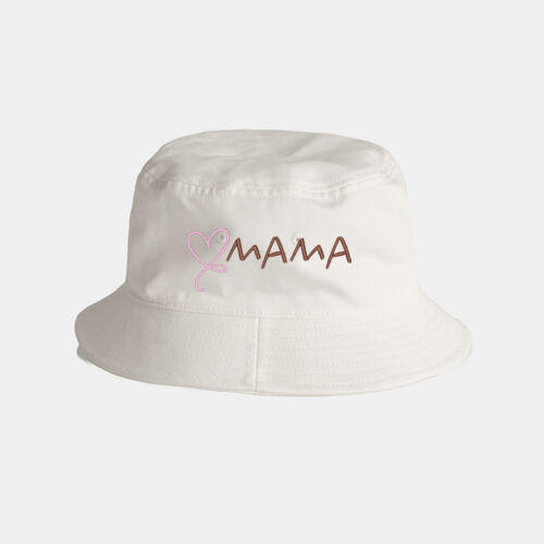 Mama Handwriting Embroidered Bucket Hat - Bucket Hat - Bucket Hat Thumbnail