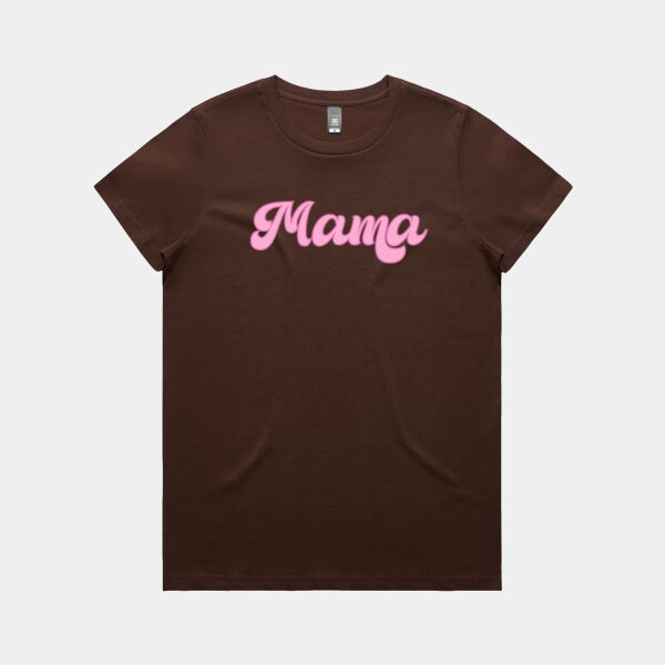 Mama Brush Script - Maple Tee  2 Thumbnail