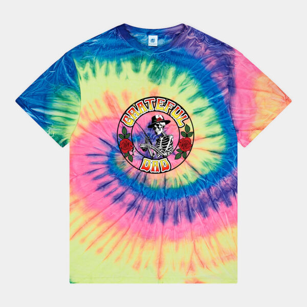 Grateful Dad - Colortone® Tie Dye Adult T-Shirt Thumbnail