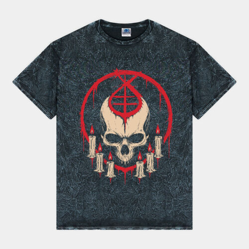 Cursed Horror Seance - 1300 Colortone® Mineral Wash Adult T-Shirt Thumbnail