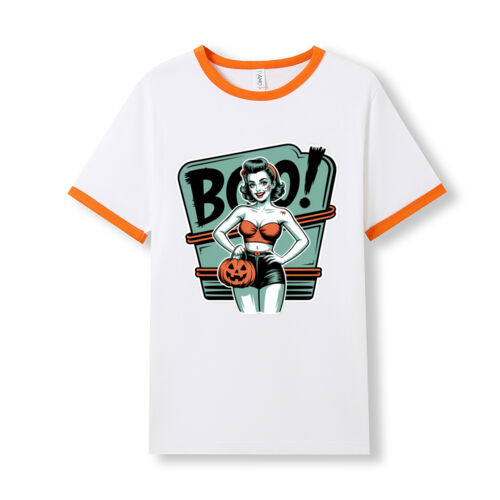 Retro Diner Boo - Men's / Unisex Ringer T-shirt Thumbnail