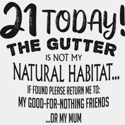 21st Birthday Gutter Tee Thumbnail