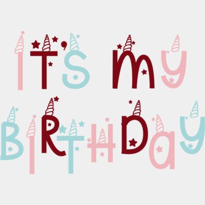 Unicorn Text - It's my Birthday Thumbnail