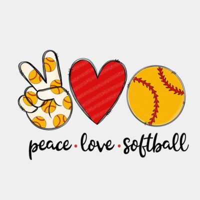 peace love softball Thumbnail