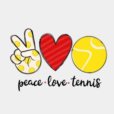 peace love tennis Thumbnail