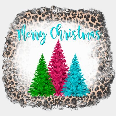 Merry Christmas with Coloured Trees Thumbnail