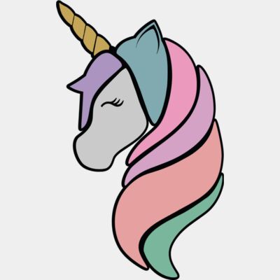 glitter unicorn head Thumbnail