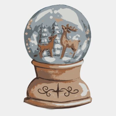 Christmas deer snow globe Thumbnail