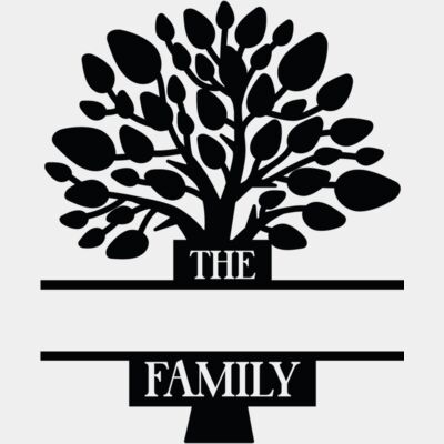 Tree Split Monogram Family Name Thumbnail