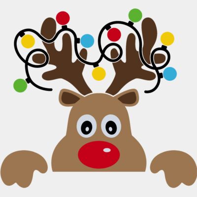 Peeking boy reindeer Thumbnail