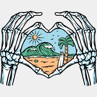 Beach in skull hand Thumbnail