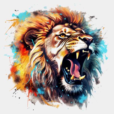 Roaring Colorful Lion Thumbnail