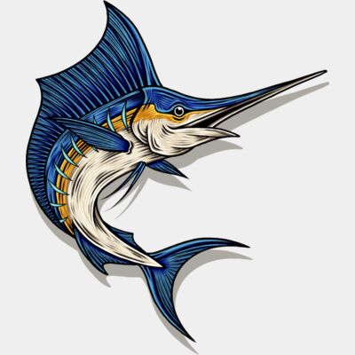 Marlin Fish Vector Illustration Thumbnail