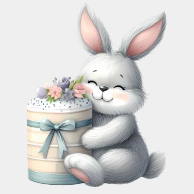 Bunny Hugging a Cake Thumbnail