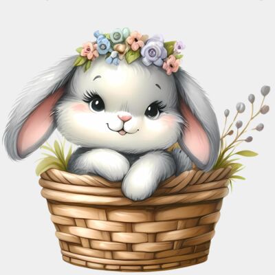 Cute Bunny in Basket  Thumbnail