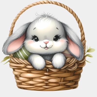 Cute Bunny in Basket Thumbnail