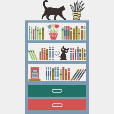 Cats on a Bookshelves  Thumbnail