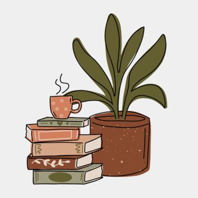 Bookstack With Coffee & Plant  Thumbnail