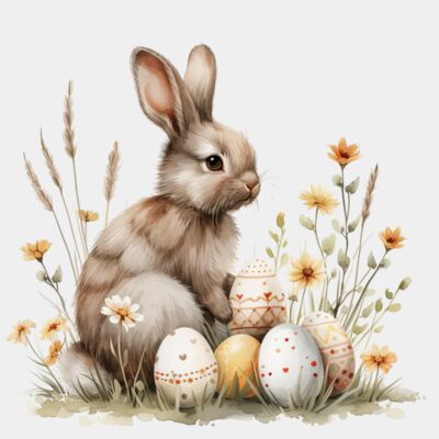 Rabbit With Egg's 3  Thumbnail