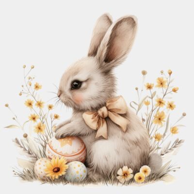 Bunny Perched On Egg Thumbnail