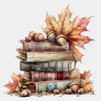Books & Autumn Leaves Thumbnail