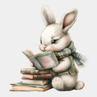 Rabbit Reading a Book Thumbnail