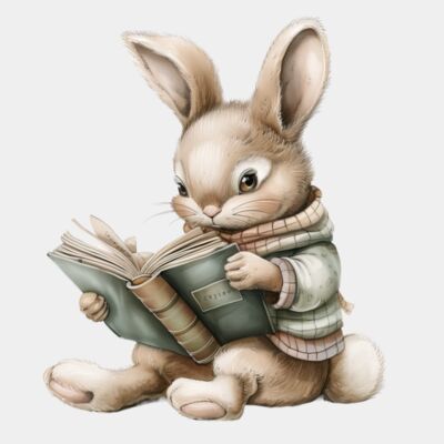 Rabbit Reading A Book Thumbnail