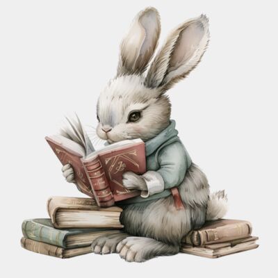 Rabbit Reading A Book Thumbnail