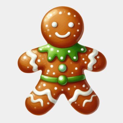 Green Santa gingerbread man    Thumbnail