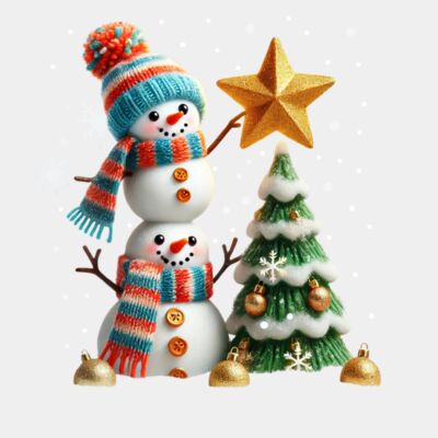 Snowman & Christmas Star  Thumbnail
