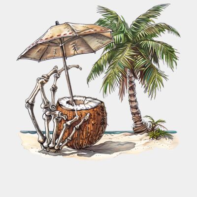 Skull Hands Holding A coconut  Thumbnail