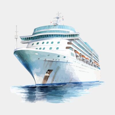 Water coloured Cruise Ship  Thumbnail