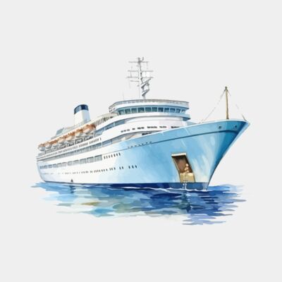 Water coloured Cruise Ship  Thumbnail