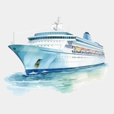 Water coloured Cruise Ship  Thumbnail