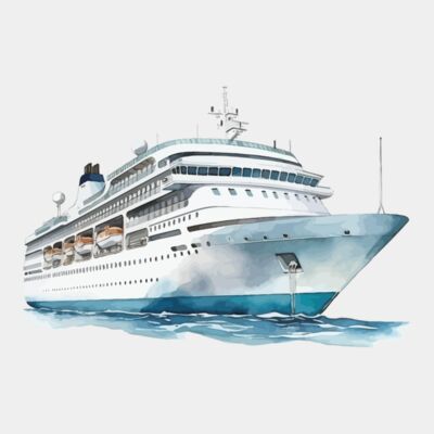 Water coloured Cruise Ship  Thumbnail