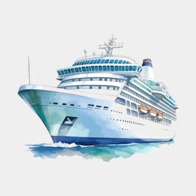 Water coloured Cruise Ship  Thumbnail