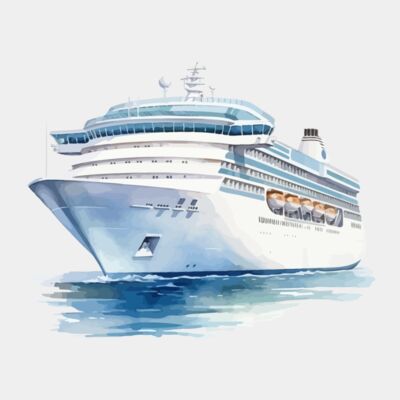 Water coloured Cruise Ship  Thumbnail