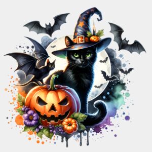 Moonlit Halloween Cat Thumbnail