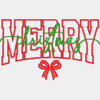 Merry Christmas Red Bow Thumbnail