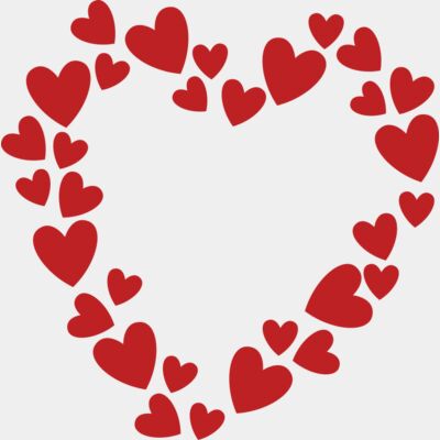 Love heart made of love hearts Thumbnail