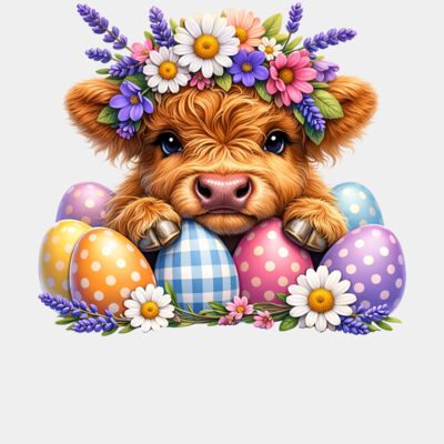 Flower Crown Easter Cow Thumbnail